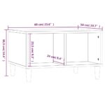 Table basse Gris béton 60x50x36,5 cm Bois d'ingénierie – Image 6