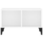 Table basse Blanc 60x50x36,5 cm Bois d'ingénierie – Image 3