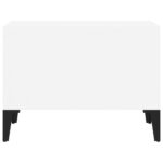 Table basse Blanc 60x50x36,5 cm Bois d'ingénierie – Image 4