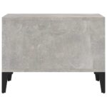 Table basse Gris béton 60x50x36,5 cm Bois d'ingénierie – Image 4