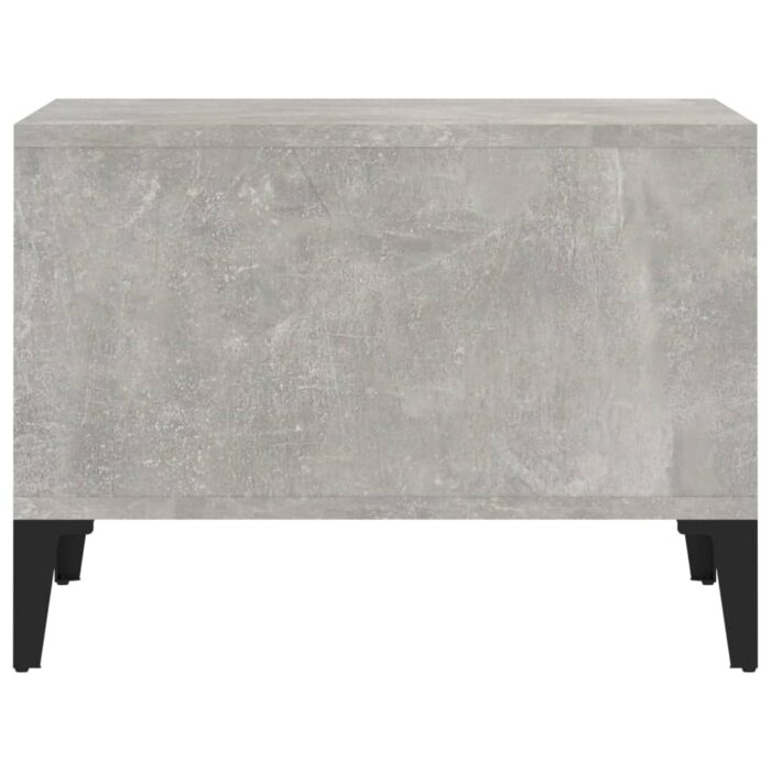 Table basse Gris béton 60x50x36,5 cm Bois d'ingénierie – Image 4