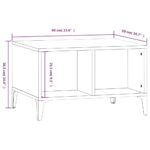 Table basse Gris béton 60x50x36,5 cm Bois d'ingénierie – Image 6