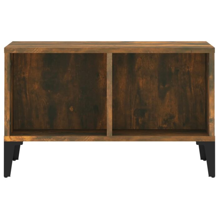 Table basse Chêne fumé 60x50x36,5 cm Bois d'ingénierie – Image 3