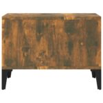 Table basse Chêne fumé 60x50x36,5 cm Bois d'ingénierie – Image 4