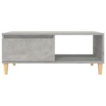 Table basse Gris béton 90x50x36,5 cm Bois d'ingénierie – Image 3