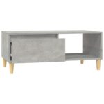 Table basse Gris béton 90x50x36,5 cm Bois d'ingénierie – Image 4