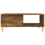 Table basse Chêne fumé 90x50x36,5 cm Bois d'ingénierie – Image 3