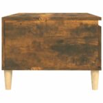 Table basse Chêne fumé 90x50x36,5 cm Bois d'ingénierie – Image 5