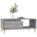 Table basse Sonoma gris 90x50x36,5 cm Bois d'ingénierie – Image 2