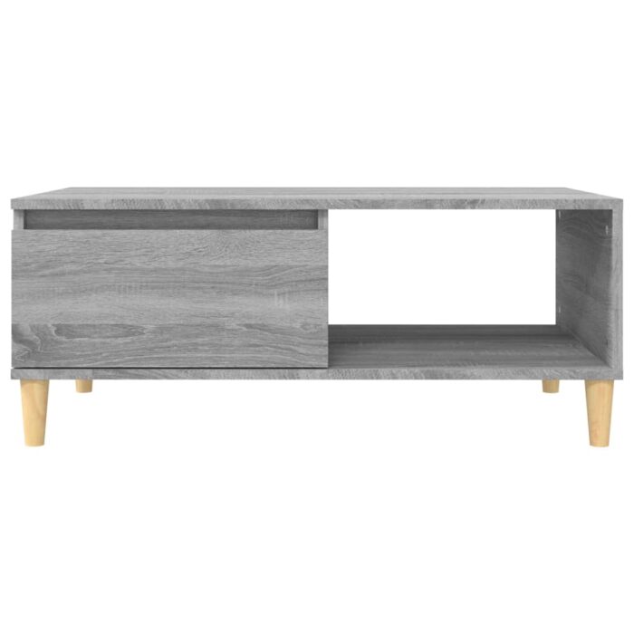 Table basse Sonoma gris 90x50x36,5 cm Bois d'ingénierie – Image 3