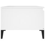 Table basse Blanc 90x50x36,5 cm Bois d'ingénierie – Image 4