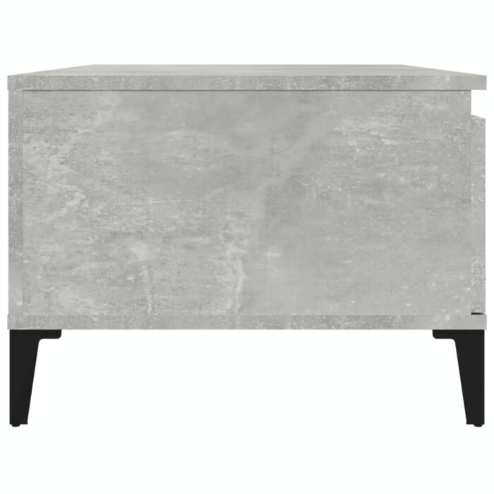 Table basse Gris béton 90x50x36,5 cm Bois d'ingénierie – Image 4