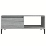 Table basse Sonoma gris 90x50x36,5 cm Bois d'ingénierie – Image 3
