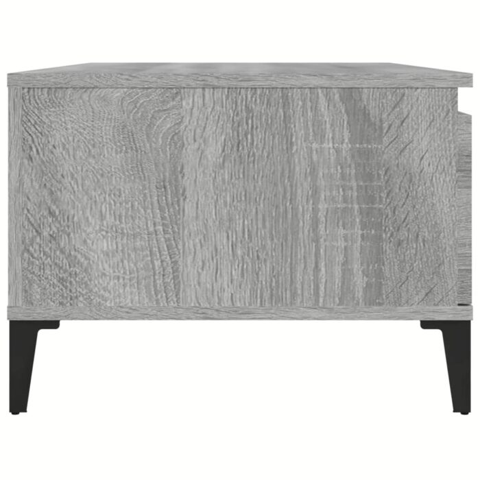 Table basse Sonoma gris 90x50x36,5 cm Bois d'ingénierie – Image 4