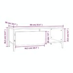 Table basse Sonoma gris 90x50x36,5 cm Bois d'ingénierie – Image 6