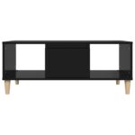 Table basse Noir 90x50x36,5 cm Bois d'ingénierie – Image 5