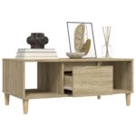 Table basse Chêne sonoma 90x50x36,5 cm Bois d'ingénierie – Image 3