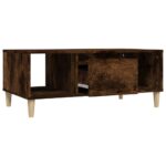 Table basse Chêne fumé 90x50x36,5 cm Bois d'ingénierie – Image 4