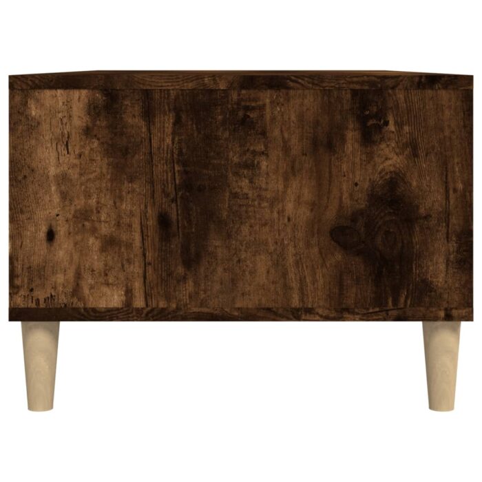 Table basse Chêne fumé 90x50x36,5 cm Bois d'ingénierie – Image 6