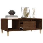 Table basse Chêne marron 90x50x36,5 cm Bois d'ingénierie – Image 3