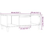 Table basse Chêne marron 90x50x36,5 cm Bois d'ingénierie – Image 8