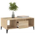 Table basse Chêne sonoma 90x50x36,5 cm Bois d'ingénierie – Image 2