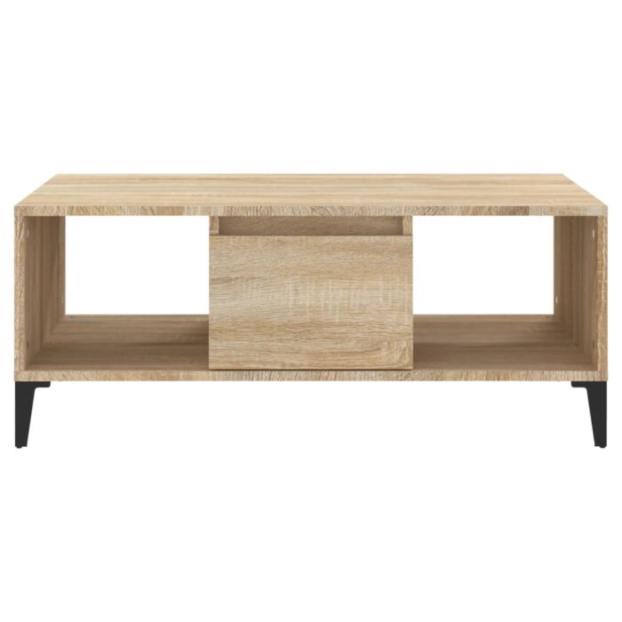 Table basse Chêne sonoma 90x50x36,5 cm Bois d'ingénierie – Image 3