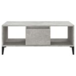 Table basse Gris béton 90x50x36,5 cm Bois d'ingénierie – Image 3