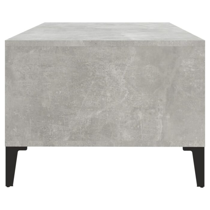 Table basse Gris béton 90x50x36,5 cm Bois d'ingénierie – Image 5