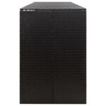 Abri pour poubelle quadruple Noir 274x80x117 cm Résine tressée – Image 4