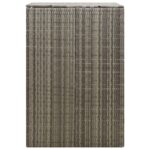 Abri pour poubelle Gris 70x80x117 cm Résine tressée – Image 4