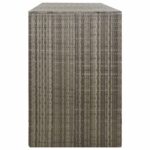 Abri pour poubelle triple Gris 207x80x117 cm Résine tressée – Image 4