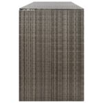 Abri pour poubelle quadruple Gris 274x80x117 cm Résine tressée – Image 4