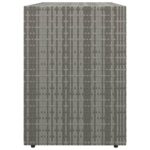 Armoire de rangement jardin Gris 100x55,5x80 cm Résine tressée – Image 3