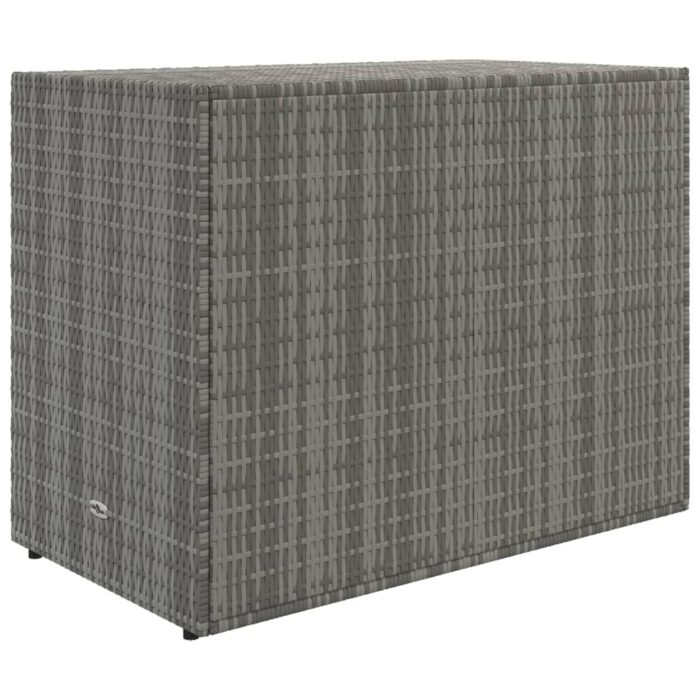 Armoire de rangement jardin Gris 100x55,5x80 cm Résine tressée – Image 4