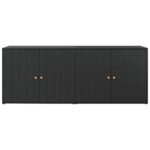 Armoire de rangement jardin Noir 198x55,5x80 cm Résine tressée – Image 2