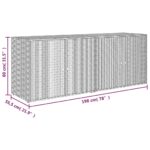 Armoire de rangement jardin Noir 198x55,5x80 cm Résine tressée – Image 6