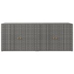 Armoire de rangement jardin Gris 198x55,5x80 cm Résine tressée – Image 2