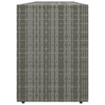 Armoire de rangement jardin Gris 198x55,5x80 cm Résine tressée – Image 3