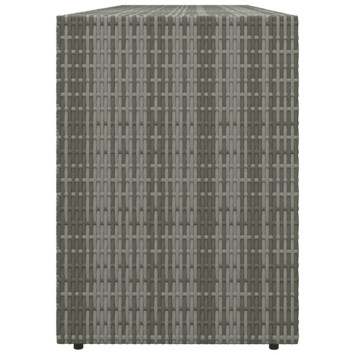 Armoire de rangement jardin Gris 198x55,5x80 cm Résine tressée – Image 3
