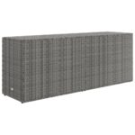 Armoire de rangement jardin Gris 198x55,5x80 cm Résine tressée – Image 4