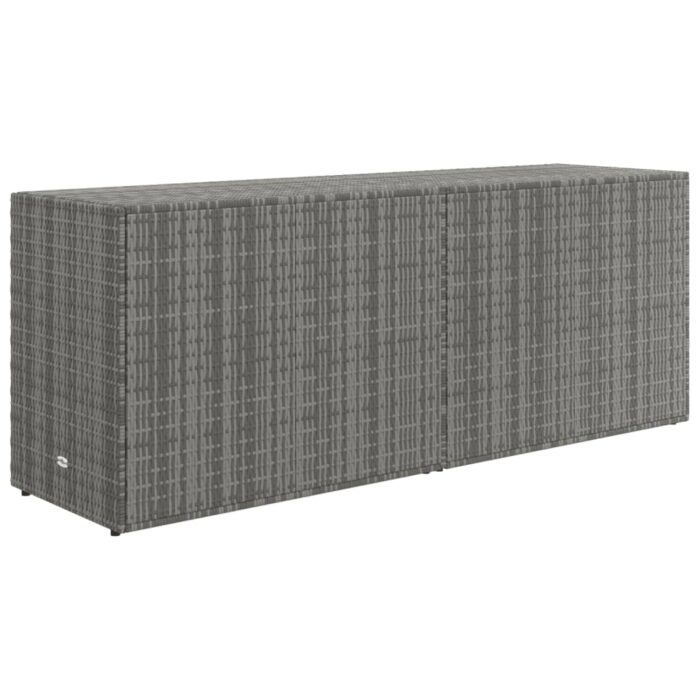 Armoire de rangement jardin Gris 198x55,5x80 cm Résine tressée – Image 4