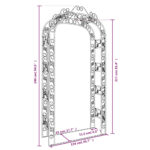 Arche de jardin Noir 116x45x240 cm Acier – Image 4