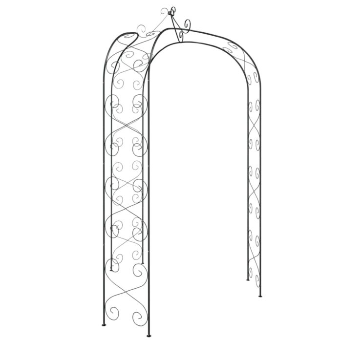 Arche de jardin Noir Ø180x255 cm Acier – Image 2