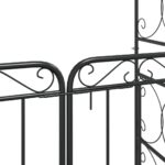Arche de jardin avec portail noir 108x45x235 cm acier – Image 6