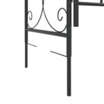Arche de jardin avec portail noir 108x45x235 cm acier – Image 7