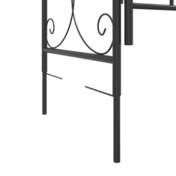 Arche de jardin avec portail noir 108x45x235 cm acier – Image 7