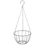 Jardinières suspendues 4 pcs avec doublure coco Noir Ø 30x52 cm – Image 3