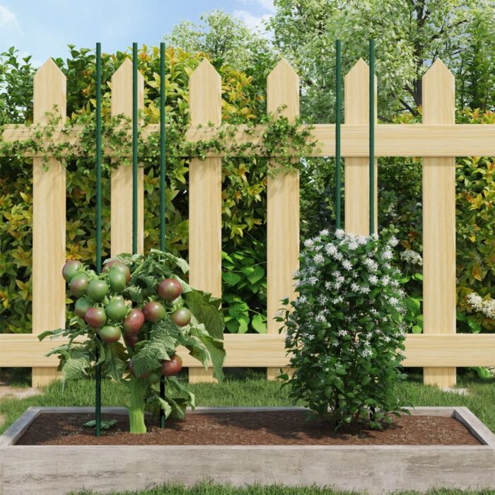 VXL8720845670528_m_en_hd_1.jpg Piquets pour plantes de jardin 30 pcs vert 115 cm acier – Image 1