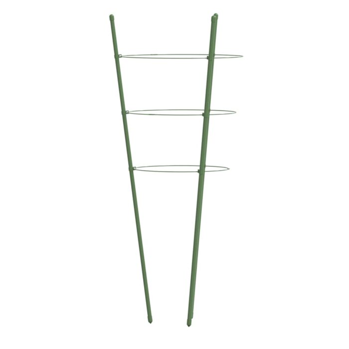 Supports pour plantes de jardin 3 anneaux 5pcs Vert 75 cm Acier – Image 4